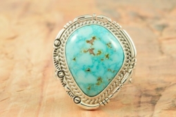 Genuine Manassa Turquoise Sterling Silver Ring